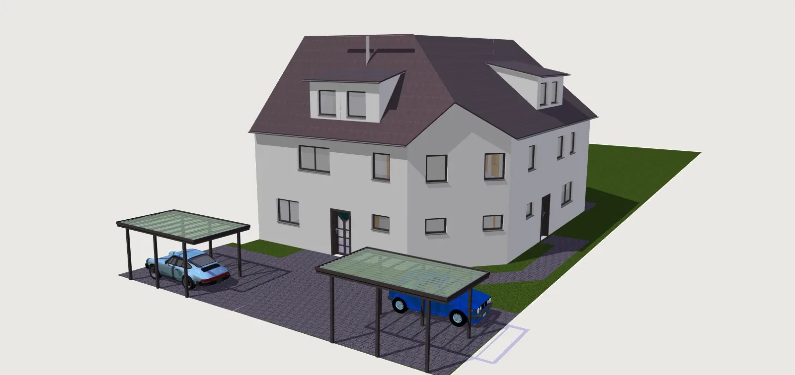 Grundstücksverkauf mit Planung von 2 Häusern – Ansicht 1