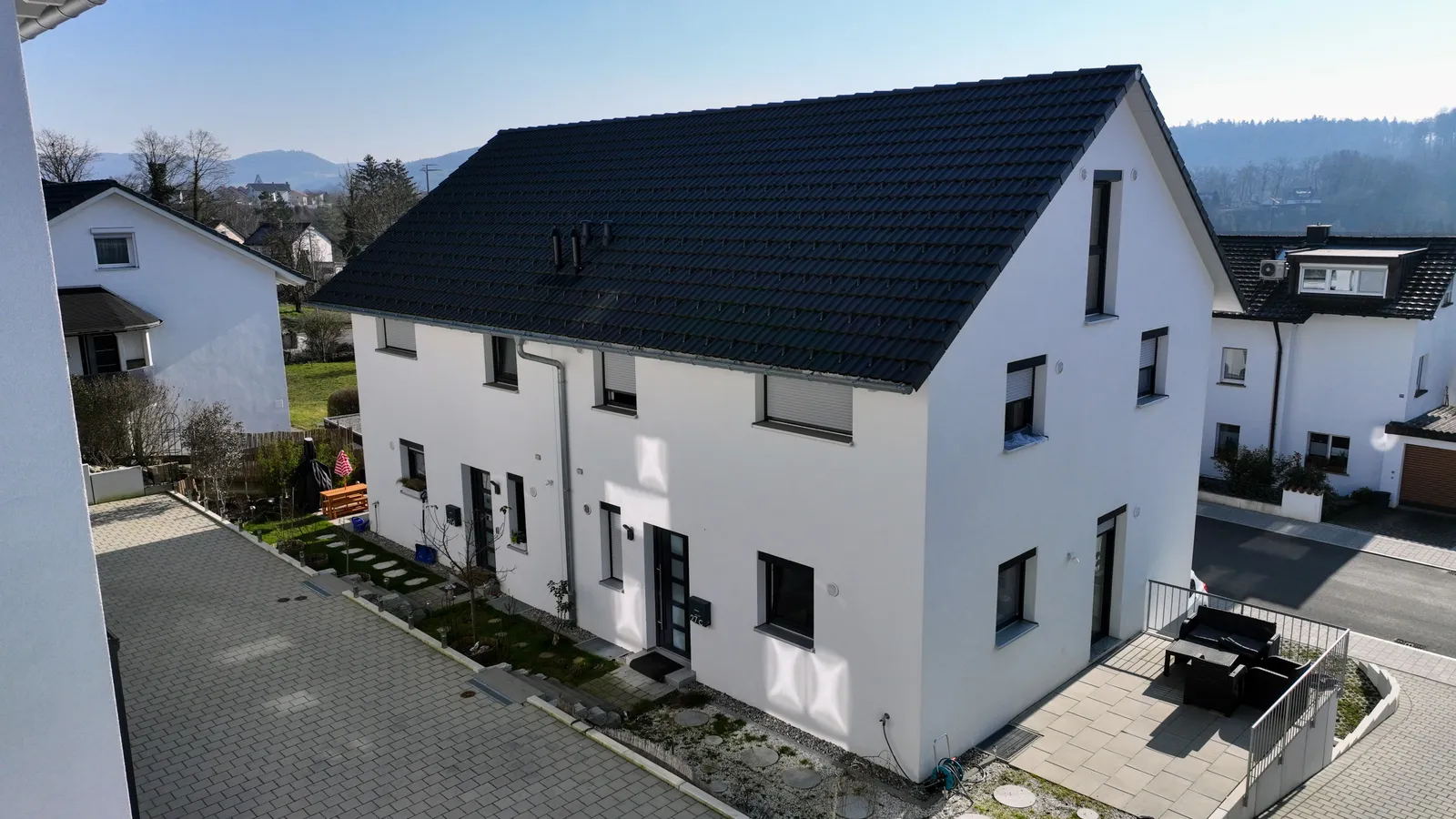 Neubau Doppelhaushälfte – Ansicht 2